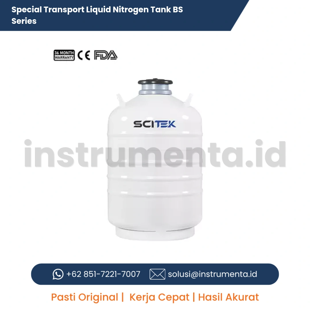 Ready Stock Special Transport Liquid Nitrogen Tank Scitek LNC-BS Series Tangki Nitrogen Cair Portable untuk Penyimpanan dan Distribusi Laboratorium